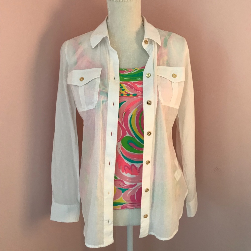Lilly Pulitzer bouton up long sleeve